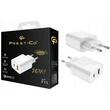 Prestico Incarcator Retea F11 Dual Port USB-A si USB-C, PD+QC 3.0, 20W, Fast Charge Alb