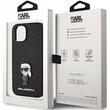 Karl Lagerfeld Husa Fixed Glitter Metal Ikonik iPhone 15 Plus Negru