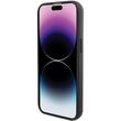 Karl Lagerfeld Husa Fixed Glitter Metal Ikonik iPhone 15 Plus Negru