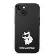 Karl Lagerfeld Husa Liquid Silicone Choupette iPhone 14 Plus Negru