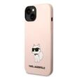 Karl Lagerfeld Husa Liquid Silicone Choupette iPhone 14 Plus Roz