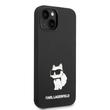 Karl Lagerfeld Husa Liquid Silicone Choupette iPhone 14 Plus Negru