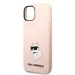 Karl Lagerfeld Husa Liquid Silicone Choupette iPhone 14 Plus Roz