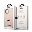Karl Lagerfeld Husa Liquid Silicone Choupette iPhone 14 Plus Roz
