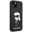 Karl Lagerfeld Husa Liquid Silicone Ikonik iPhone 15 Negru