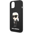 Karl Lagerfeld Husa Liquid Silicone Ikonik iPhone 15 Negru
