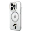 Karl Lagerfeld Husa MagSafe Karl & Choupette iPhone 15 Pro Transparent