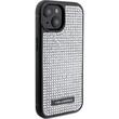 Karl Lagerfeld Husa Rhinestone Plate Metal Logo iPhone 15 Argintiu