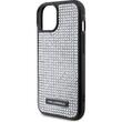 Karl Lagerfeld Husa Rhinestone Plate Metal Logo iPhone 15 Argintiu