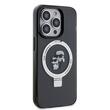 Karl Lagerfeld Husa Ringstand Karl & Choupette MagSafe iPhone 15 Pro Max Negru