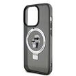 Karl Lagerfeld Husa Ringstand Karl & Choupette MagSafe iPhone 15 Pro Max Negru