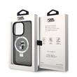 Karl Lagerfeld Husa Ringstand Karl & Choupette MagSafe iPhone 15 Pro Max Negru
