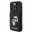 Karl Lagerfeld Husa Saffiano Card Slot Stand Karl&Choupette iPhone 15 Pro Max Negru