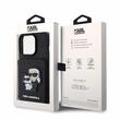 Karl Lagerfeld Husa Saffiano Card Slot Stand Karl&Choupette iPhone 15 Pro Max Negru