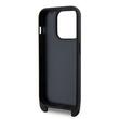 Karl Lagerfeld Husa Saffiano Crossbody Metal Ikonik iPhone 15 Pro Negru