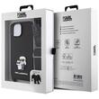 Karl Lagerfeld Husa Saffiano Crossbody Metal Karl&Choupette iPhone 15  Negru