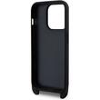 Karl Lagerfeld Husa Saffiano Crossbody Metal Karl&Choupette iPhone 15 Pro Negru