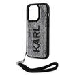 Karl Lagerfeld Husa Sequins Reversible iPhone 15 Pro Negru / Argintiu