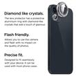 La Lumiere Folie Sticla Camera Diamond Lens iPhone 15 / 15 Plus Argintiu