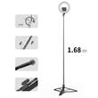 Usams Lampa circulara Light Ring cu trepied si suport telefon inclus, Negru