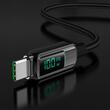 Lemontti Cablu Screen Digital Display Type-C la Type-C, Fast Charge, 100W, 2m, Negru