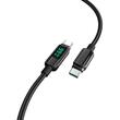 Lemontti Cablu Screen Digital Display Type-C la Type-C, Fast Charge, 100W, 2m, Negru
