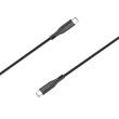Lemontti Cablu Bending Aluminum Super Fast Charge Type-C la Type-C, PD 100W, 1.2m, Negru
