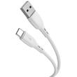 Lemontti Cablu Wind Fast Charge USB-A la Type-C, 1.2m, Alb