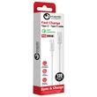 Lemontti Cablu Fast Charge Type-C la Type-C, PD, 100W, 1.2m, Alb