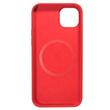 Lemontti Husa Liquid Silicon MagCharge iPhone 14 Plus Rosu (protectie 360°, material fin, captusit cu microfibra)