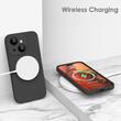 Lemontti Husa Liquid Silicon MagCharge iPhone 15 Plus Negru (protectie 360°, material fin, captusit cu microfibra)