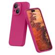 Lemontti Husa Liquid Silicon MagCharge iPhone 15 Plus Roze (protectie 360°, material fin, captusit cu microfibra)
