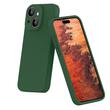 Lemontti Husa Liquid Silicon MagCharge iPhone 15 Plus Verde (protectie 360°, material fin, captusit cu microfibra)