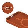 Lemontti Husa Liquid Silicon MagCharge iPhone 15 Pro Portocaliu (protectie 360°, material fin, captusit cu microfibra)