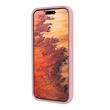 Lemontti Husa Liquid Silicon MagCharge iPhone 15 Pro Crem (protectie 360°, material fin, captusit cu microfibra)