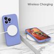 Lemontti Husa Liquid Silicon MagCharge iPhone 15 Pro Lila (protectie 360°, material fin, captusit cu microfibra)