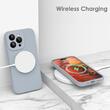 Lemontti Husa Liquid Silicon MagCharge iPhone 15 Pro Max Albastru (protectie 360°, material fin, captusit cu microfibra)