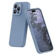 Lemontti Husa Liquid Silicon MagCharge iPhone 15 Pro Max Gri (protectie 360°, material fin, captusit cu microfibra)