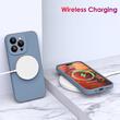 Lemontti Husa Liquid Silicon MagCharge iPhone 15 Pro Max Gri (protectie 360°, material fin, captusit cu microfibra)