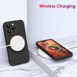 Lemontti Husa Liquid Silicon MagCharge iPhone 15 Pro Max Negru (protectie 360°, material fin, captusit cu microfibra)