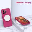 Lemontti Husa Liquid Silicon MagCharge iPhone 15 Pro Max Roze (protectie 360°, material fin, captusit cu microfibra)