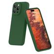 Lemontti Husa Liquid Silicon MagCharge iPhone 15 Pro Max Verde (protectie 360°, material fin, captusit cu microfibra)