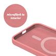 Lemontti Husa Liquid Silicon MagCharge iPhone 15 Pro Roz (protectie 360°, material fin, captusit cu microfibra)