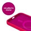 Lemontti Husa Liquid Silicon MagCharge iPhone 15 Pro Roz Neon (protectie 360°, material fin, captusit cu microfibra)