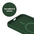 Lemontti Husa Liquid Silicon MagCharge iPhone 15 Pro Verde (protectie 360°, material fin, captusit cu microfibra)