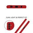 Lemontti Husa Silicon Soft Slim Samsung Galaxy A14 5G Rosu (material mat si fin, captusit cu microfibra)