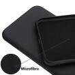Lemontti Husa Silicon Soft Slim Samsung Galaxy A15 Negru (material mat si fin, captusit cu microfibra)