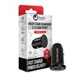 Lemontti Incarcator Auto Fast Charge 30W 5A 2 porturi PD Type C + USB-A QC 3.0,  Negru