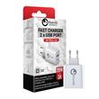 Lemontti Incarcator Retea Fast Charge 20W 2 porturi PD Type-C + USB-A Quick Charge 3.0 Alb