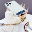 Lemontti Snur de mana pentru telefon Crystal Glow, 30cm, Auriu
